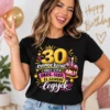 30 évembe került vicces születésnapi póló tortás grafikával