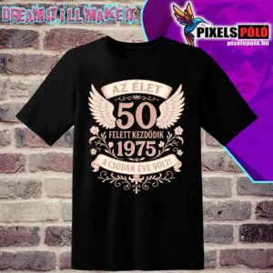 Színes női születésnapi vintage grafika Az élet 50 felett kezdődik