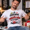 A férfinak aki gyászba teszi az életem póló vicces férfi ajándék grafikával