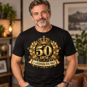 Arany vintage A legendák éve volt egyedi évszámos születésnapi pólógrafika
