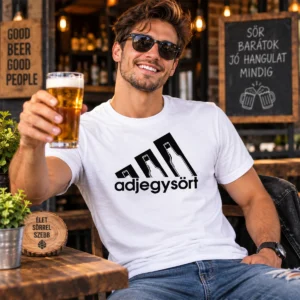 Adj egy sört Póló vicces sörös férfi póló modellen