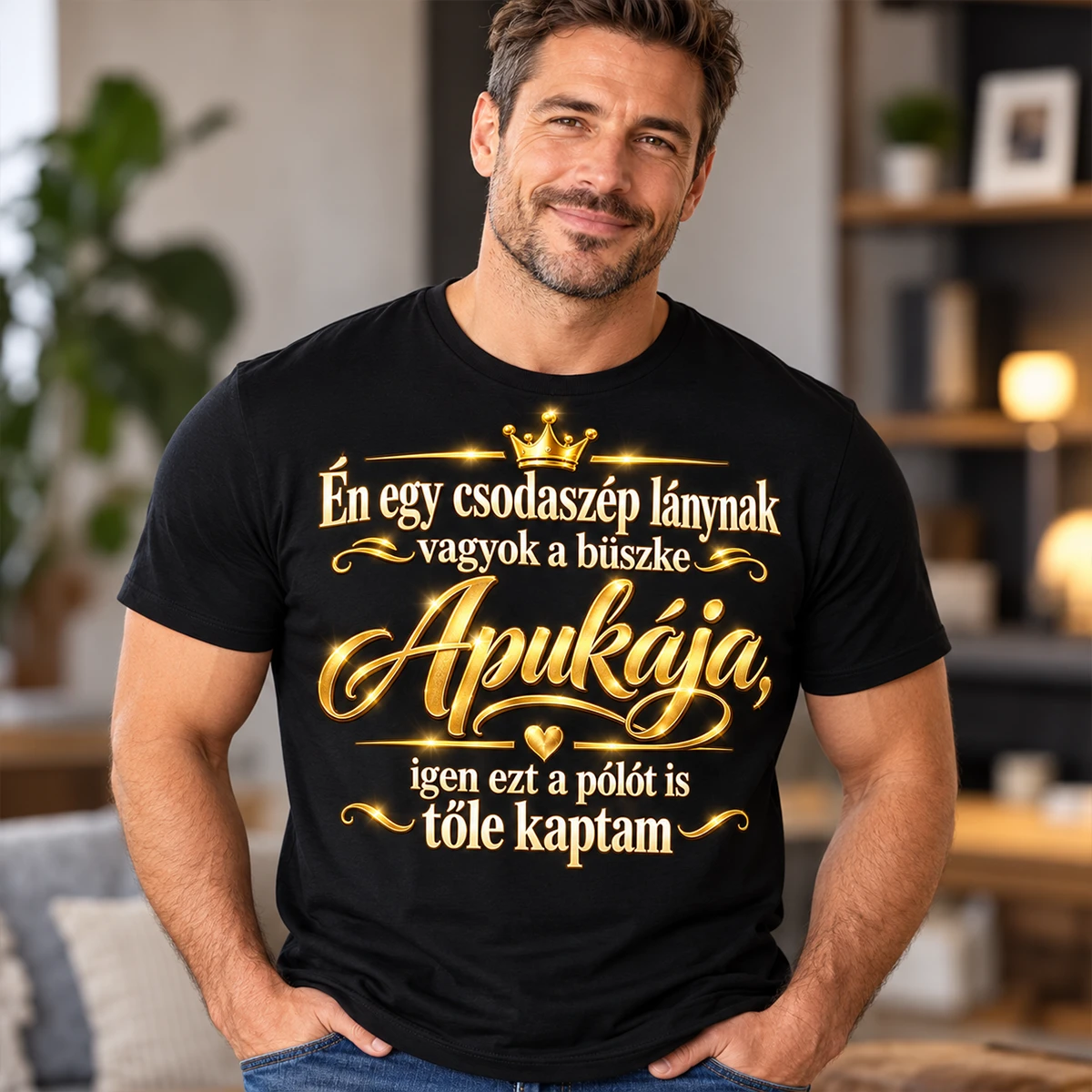 Büszke apuka póló – Csodaszép lányom ajándéka – termékkép.