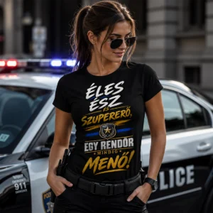 Rendőr póló – Éles ész és szupererő, egy rendőr mindig menő