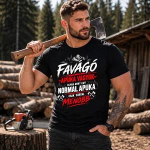 Favágó apuka vagyok – vicces favágó apuka póló