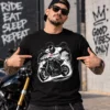 Férfi modell fekete I Love Sárvár motoros pólóban