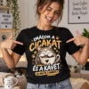 Imádom a cicákat és a kávét vicces cicás póló