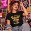 Fekete Kazettás korszak túlélője retro születésnapi póló kazettagrafikával