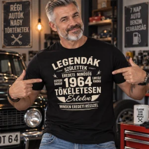 Legendák születtek egyedi évszámos férfi születésnapi póló