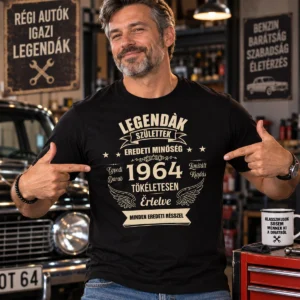Legendák születtek egyedi születési évszámos férfi póló modellen