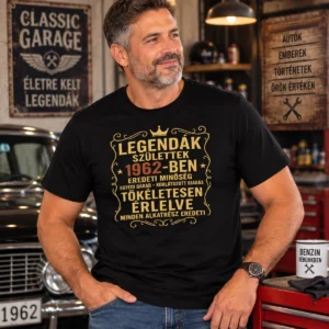 Legendák születtek születési évszámos férfi póló modellen