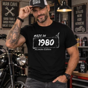 Made in egyedi évszámos Limited Edition férfi születésnapi póló