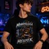Minnyááá megyek gamer maci póló kontrollerrel és headsettel