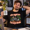 Nem vagyok lusta csak energiatakarékos feliratú vicces pólógrafika laptoppal