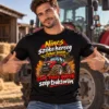 Nincs szőke herceg vicces traktoros póló piros traktor grafikával