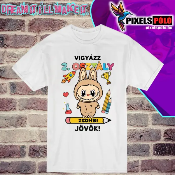 Vigyázz második osztály jövök  fiú póló