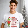 Grinch napirendje póló – humoros karácsonyi póló a Grinch napi teendőivel – vicces ajándék