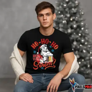 Vicces karácsonyi póló Idegesítő testvéremet ajándékra cserélném felirattal és karácsonyi grafikával