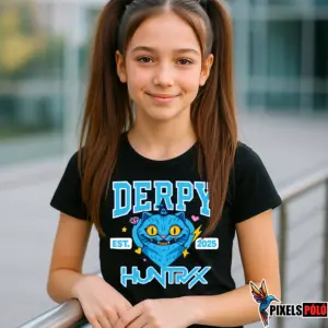 Huntrix Derpy Póló gyerekeknek – vidám, színes Derpy grafika 150g pamut pólón