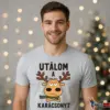 Utálom a Karácsonyt póló – vicces karácsonyi póló rénszarvas grafikával