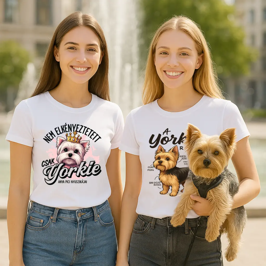 Yorkie kutyás póló gazdiknak – vicces és egyedi grafikás póló, személyre szabható, Pixelspolo.hu