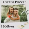 Egyedi puzzle tervező felület: feltöltött fotóval és élő előnézettel készíthető A4-es, 120 darabos puzzle