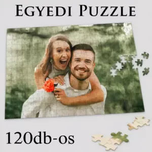 Egyedi puzzle tervező felület: feltöltött fotóval és élő előnézettel készíthető A4-es, 120 darabos puzzle