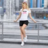 material girl póló női fekete rózsaszín feliratos póló minimalista design