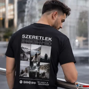 Szeretlek Póló egyedi Spotify kóddal és saját fotókkal
