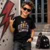 Back to School rockos iskolakezdős fiú gyerek póló fekete színben