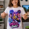 Hello Suli K-pop démonvadász lány gyerek póló színes iskolakezdős grafikával