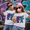 Six Seven 67 vagány fiú és lány gyerek póló színes mintával